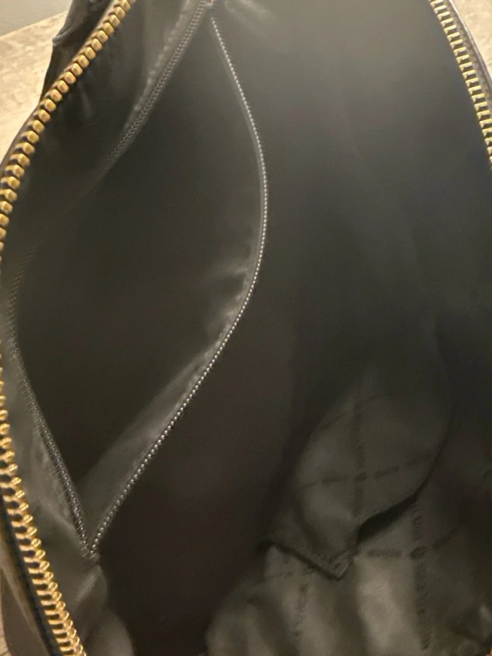 Michael Kors Black Dome Satchel with Gold Hardware